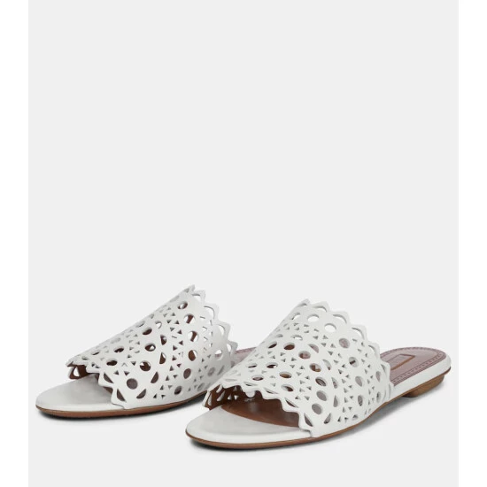 Alaïa Leather Sandals - Image 4