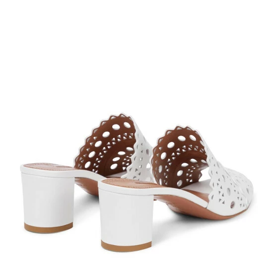 Alaïa Laser-cut Leather Sandals - Image 2