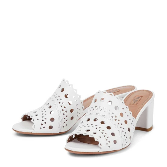 Alaïa Laser-cut Leather Sandals - Image 4