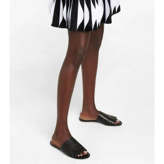 Alaïa Leather Sandals - Image 3