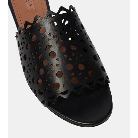 Alaïa Leather Sandals - Image 5