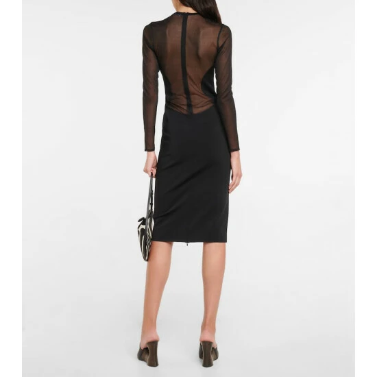 Alaïa Semi-sheer Paneled Minidress - Image 2
