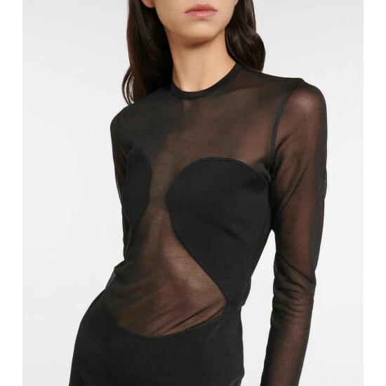 Alaïa Semi-sheer Paneled Minidress - Image 3