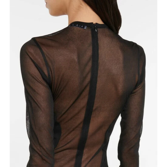 Alaïa Semi-sheer Paneled Minidress - Image 4