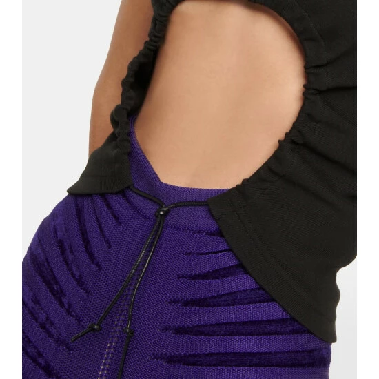 Alaïa Halter Neck Ruched Cotton Top - Image 4