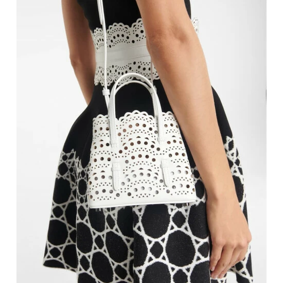 Alaïa Le Mina 16 Vienne Wave Leather Tote Bag