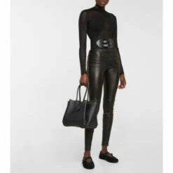 Alaïa Embellished Suede Ballet Flats