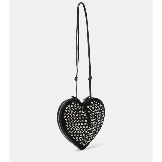 Alaïa Le Cœur Studded Leather Shoulder Bag - Image 3