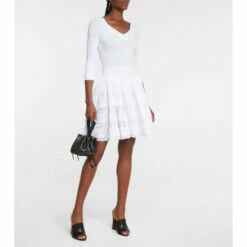 Alaïa Crinoline Pleated Miniskirt