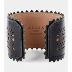 Alaïa Laser-cut Leather Bracelet