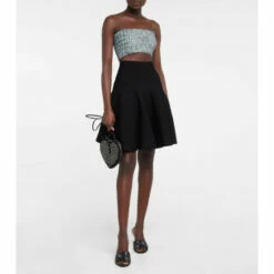 Alaïa Croc-effect Bandeau Top