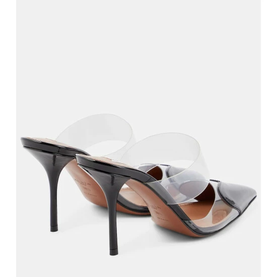 Alaïa Cœur Patent Leather And PU Mules - Image 2