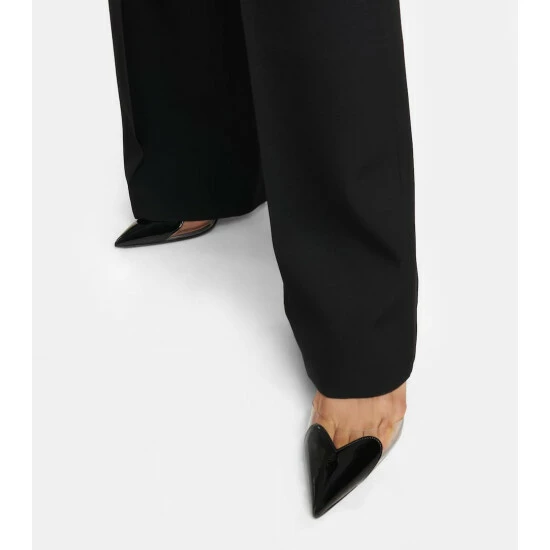 Alaïa Cœur Patent Leather And PU Mules - Image 3