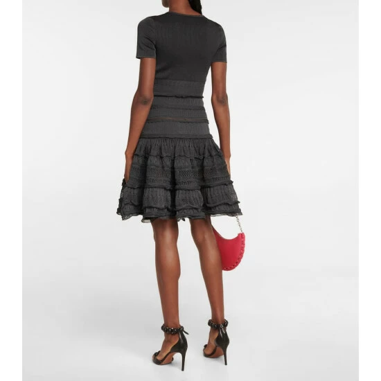 Alaïa Ruffled Knit Midi Dress - Image 2