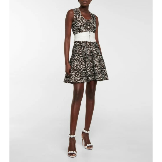 Alaïa Leopard-print Jacquard Minidress