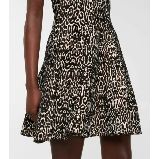 Alaïa Leopard-print Jacquard Minidress - Image 4