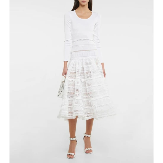 Alaïa Lace Midi Dress