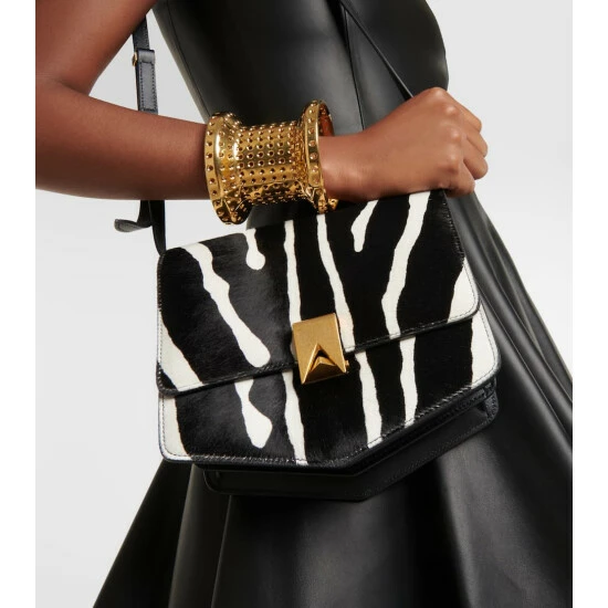 Alaïa Le Papa Calf Hair Crossbody Bag