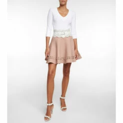 Alaïa Woven Cutout Miniskirt