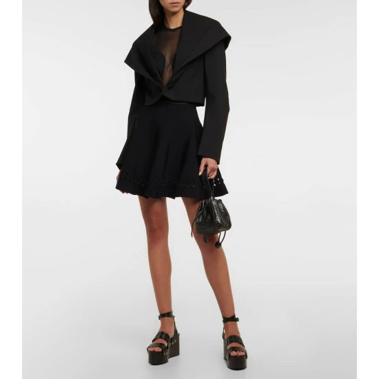 Alaïa Woven Cutout Miniskirt