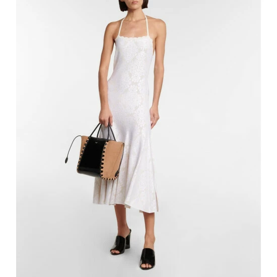 Alaïa Halter-neck Crêpe Midi Dress