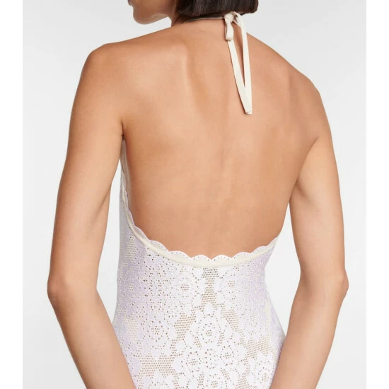 Alaïa Halter-neck Crêpe Midi Dress - Image 5