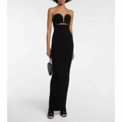 Alaïa Strapless Wool-blend Gown