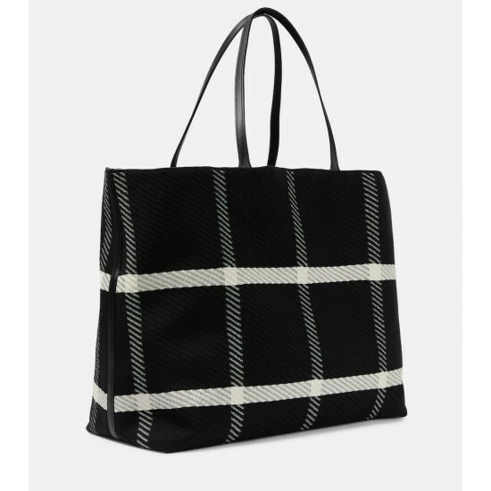 Alaïa Large Checked Tartan Tote Bag - Image 3