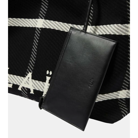 Alaïa Large Checked Tartan Tote Bag - Image 5