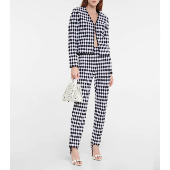 Alaïa Checked Jacquard-knit Jacket