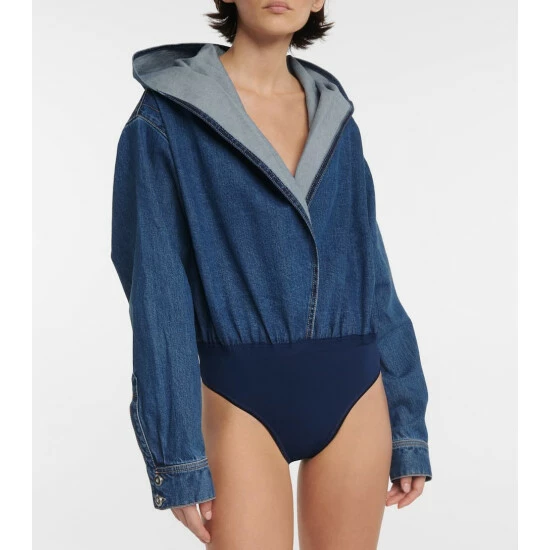 Alaïa Denim Bodysuit - Image 3