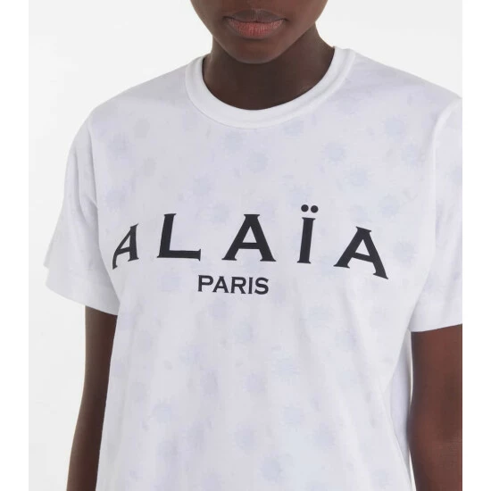 Alaïa Logo Cotton Jersey T-shirt - Image 3
