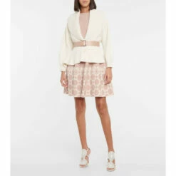 Alaïa Wool And Cashmere Peplum Cardigan