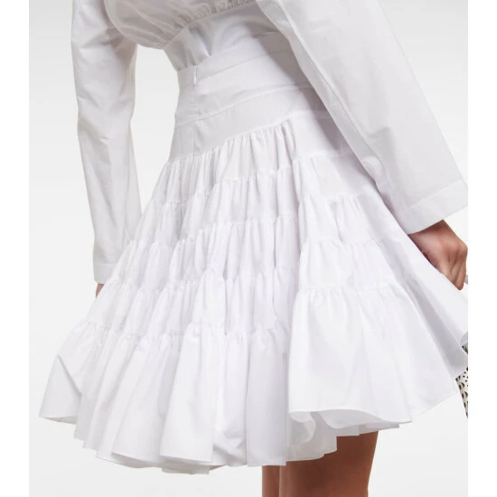 Alaïa Ruffled Cotton Poplin Miniskirt - Image 4
