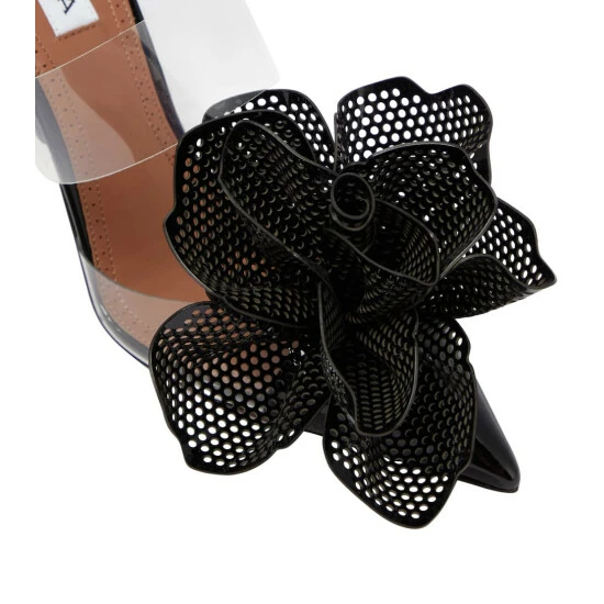 Alaïa Fleur Leather And PU Mules - Image 5