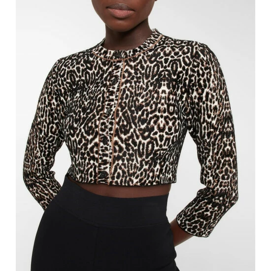 Alaïa Leopard-print Jacquard Cardigan - Image 3