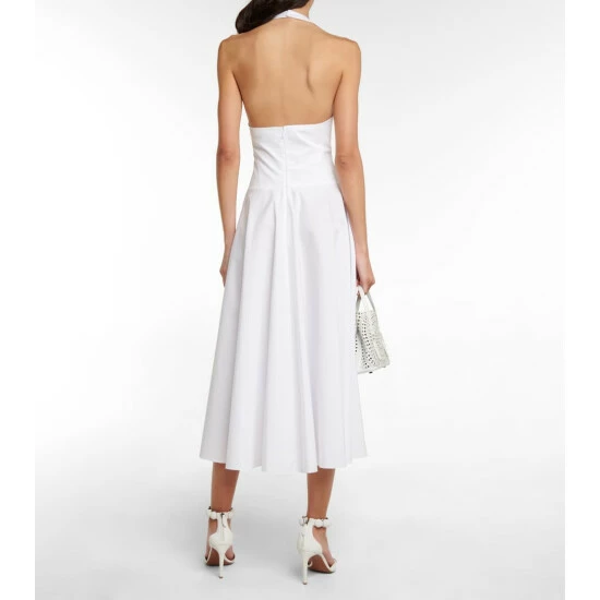 Alaïa Halterneck Cotton Poplin Maxi Dress - Image 2