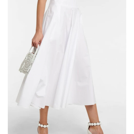 Alaïa Halterneck Cotton Poplin Maxi Dress - Image 4