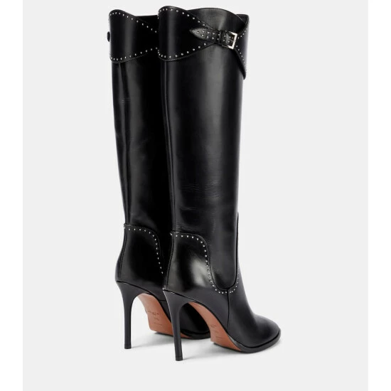 Alaïa Studded Leather Knee-high Boots - Image 2