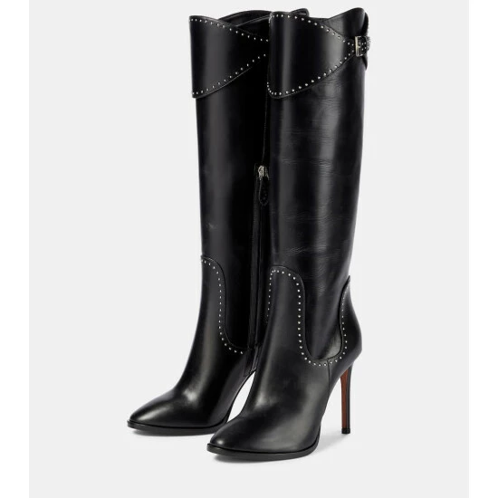 Alaïa Studded Leather Knee-high Boots - Image 4