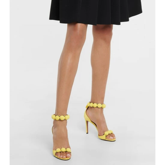 Alaïa La Bombe 90 Suede Sandals - Image 3