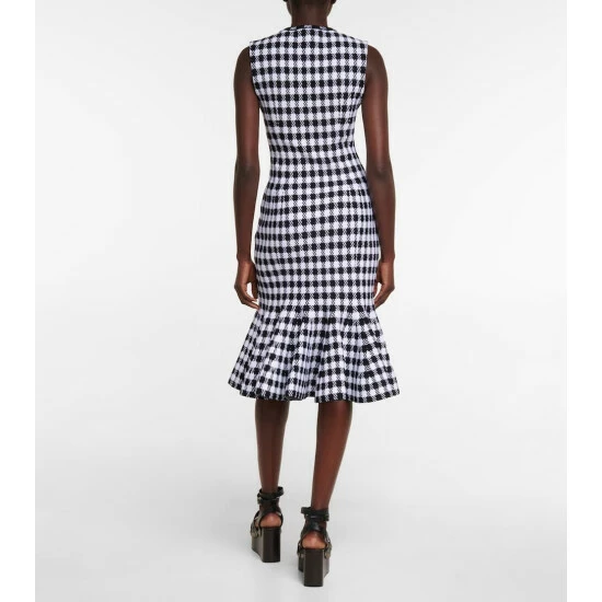 Alaïa Vichy Pleated Minidress - Image 2