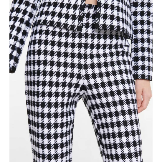 Alaïa High-rise Checked Stirrup Pants - Image 3