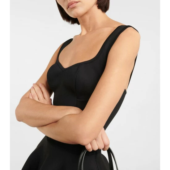 Alaïa Sweetheart-neck Wool-blend Minidress - Image 3