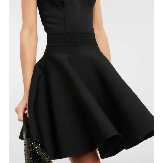 Alaïa Sweetheart-neck Wool-blend Minidress - Image 4