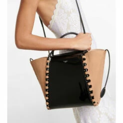 Alaïa Hinge Medium Suede And Leather Tote