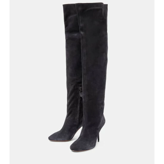 Alaïa Fluide 90 Suede Boots - Image 4