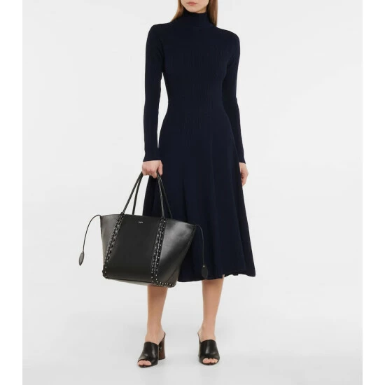 Alaïa Ribbed-knit Wool-blend Midi Dress