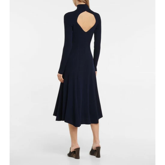 Alaïa Ribbed-knit Wool-blend Midi Dress - Image 2