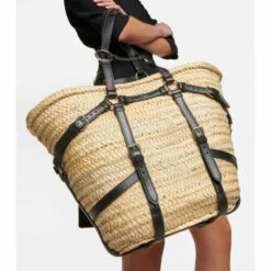 Alaïa Le Marais Harness Raffia Tote Bag